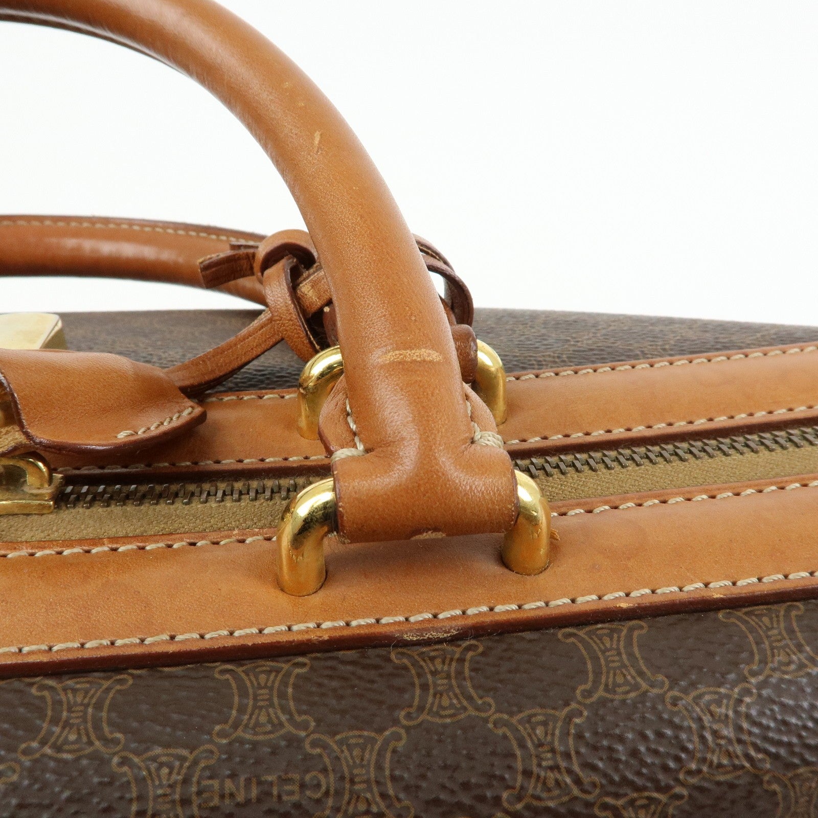 Celine Macadam 2WAY Bag - Brown, PVC Leather