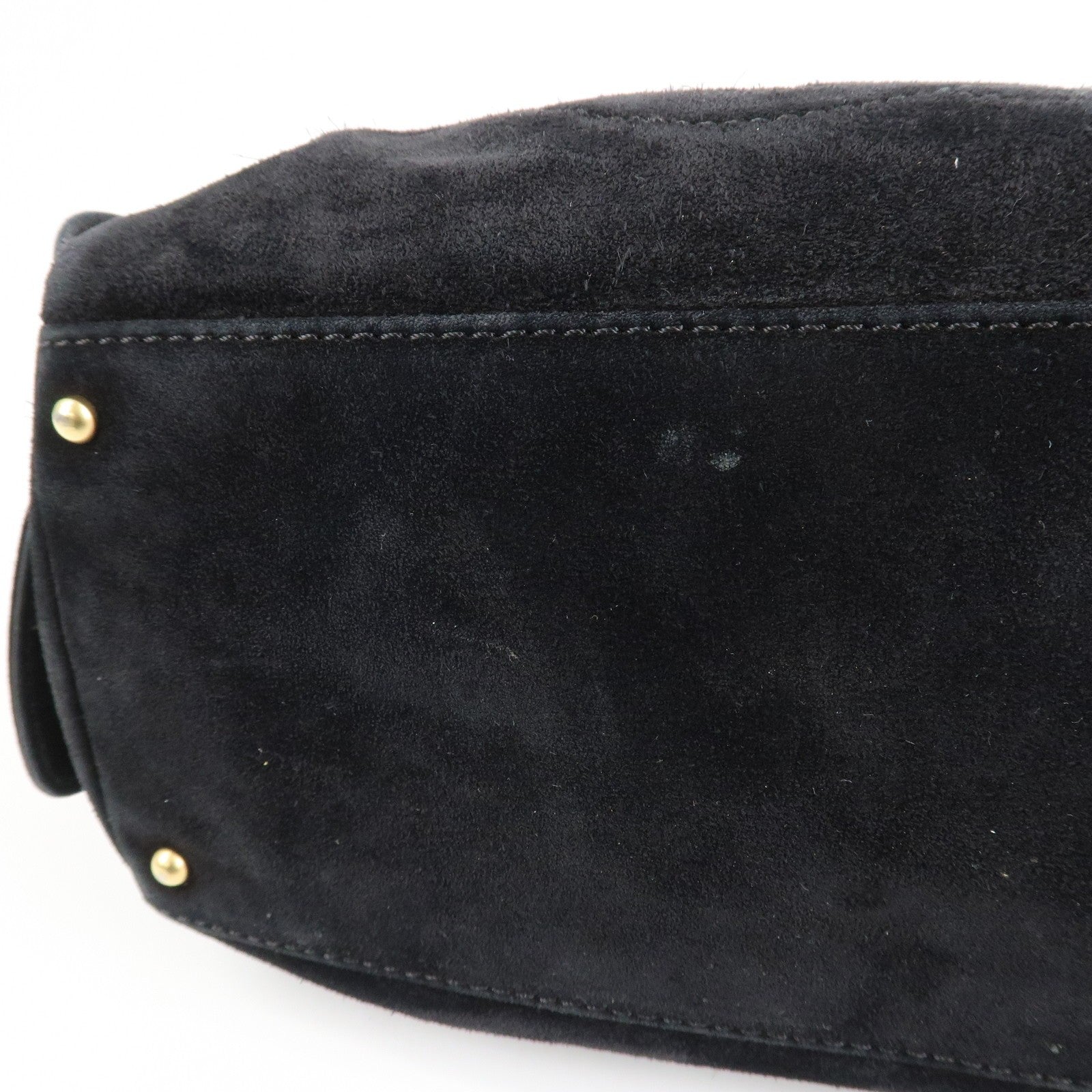 Chanel COCO Mark Shoulder Bag - Black, Suede Leather