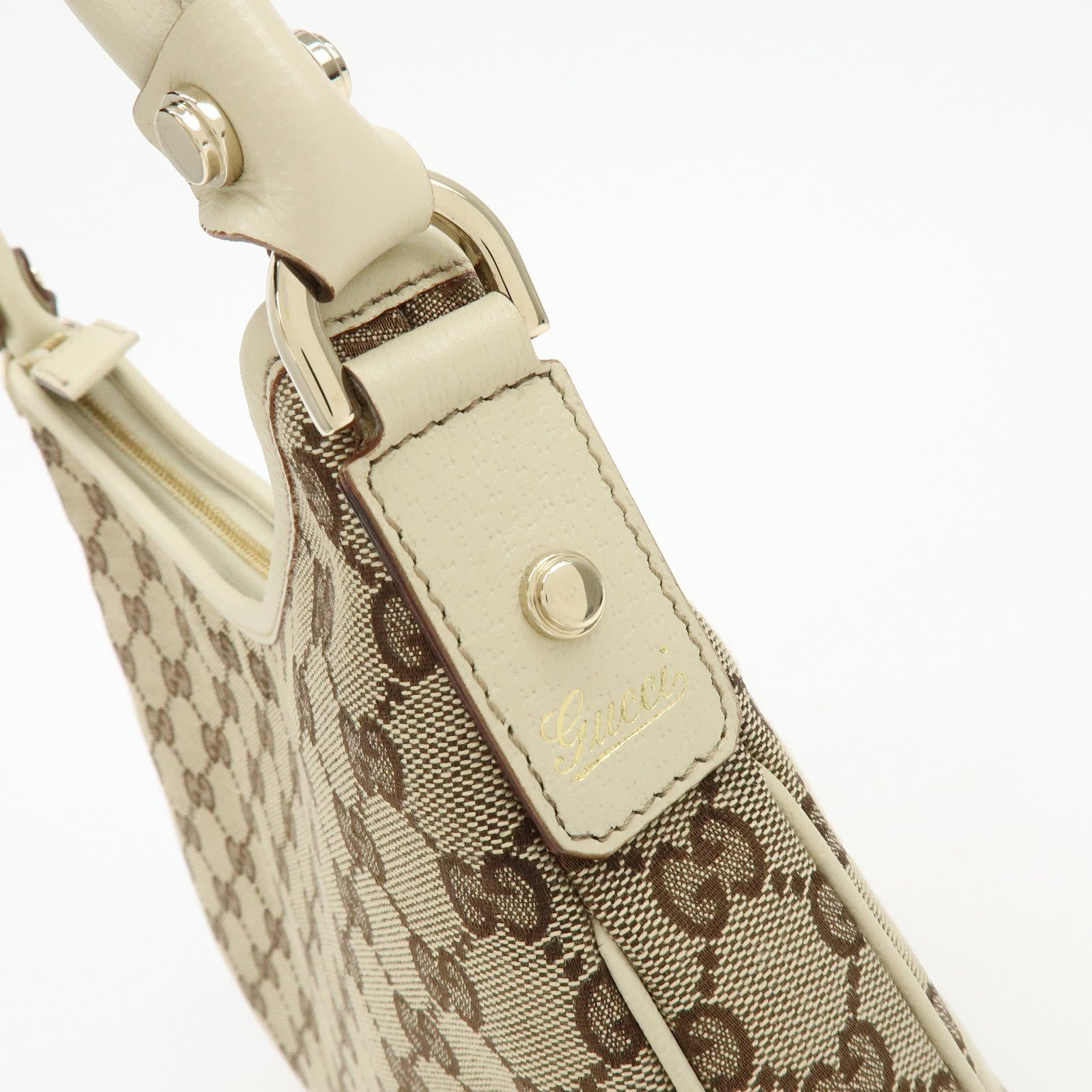 Gucci Abbey Hobo Shoulder Bag - Beige, GG Canvas and Leather