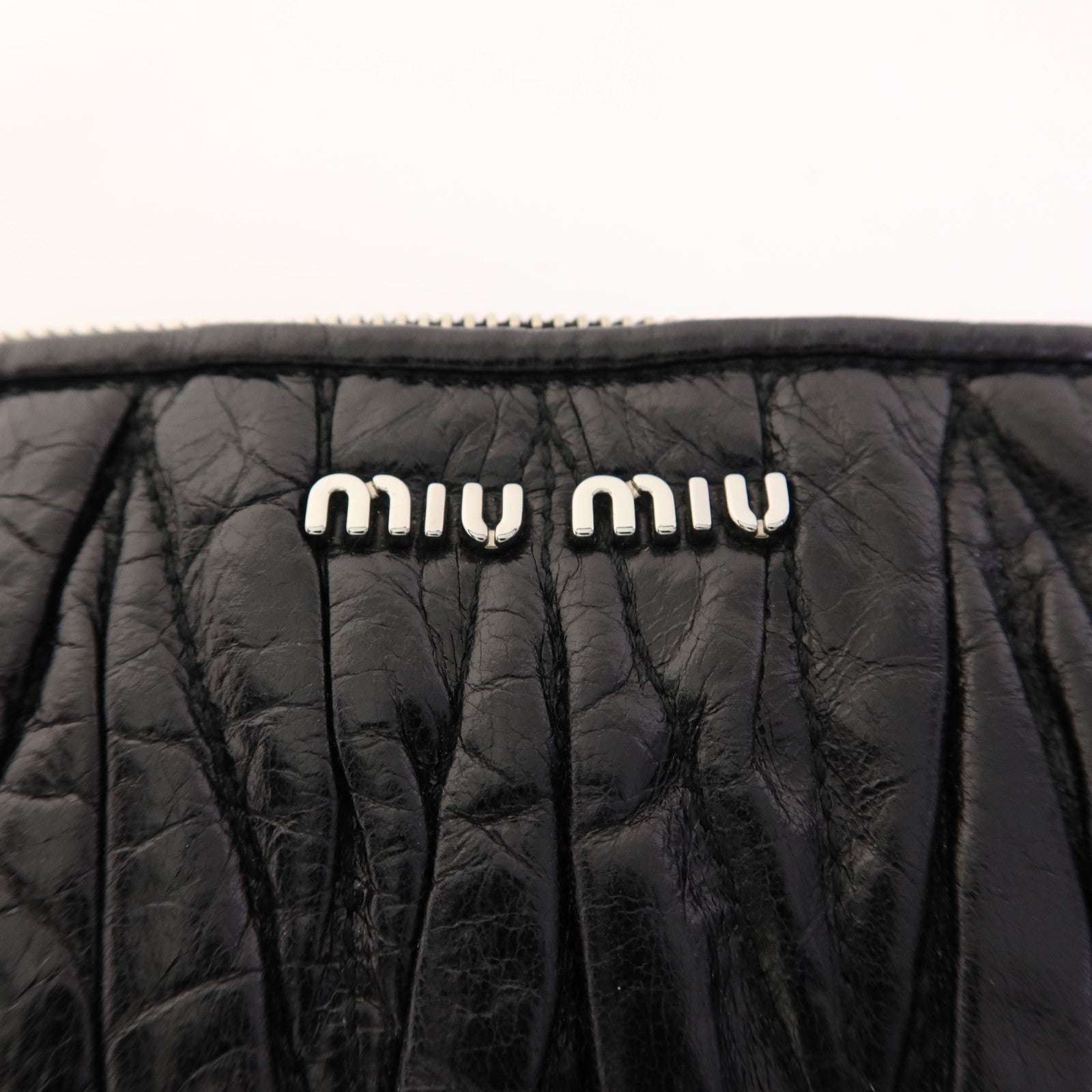 Miu Miu SHW Pouch - Black, Calfskin Leather