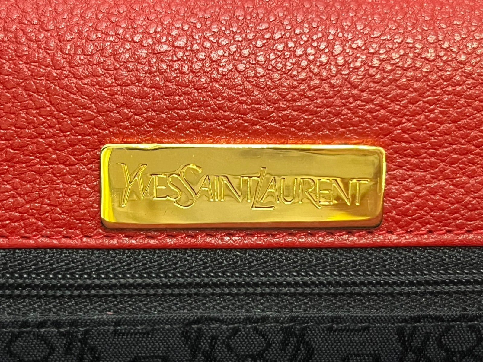 Saint Laurent Yves Clutch Bag - Red, Leather