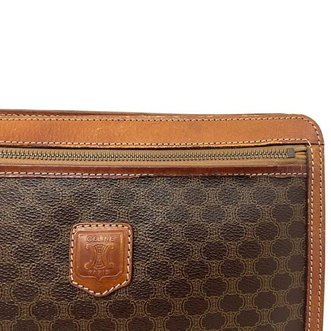 Celine Macadam Clutch - Brown, Leather