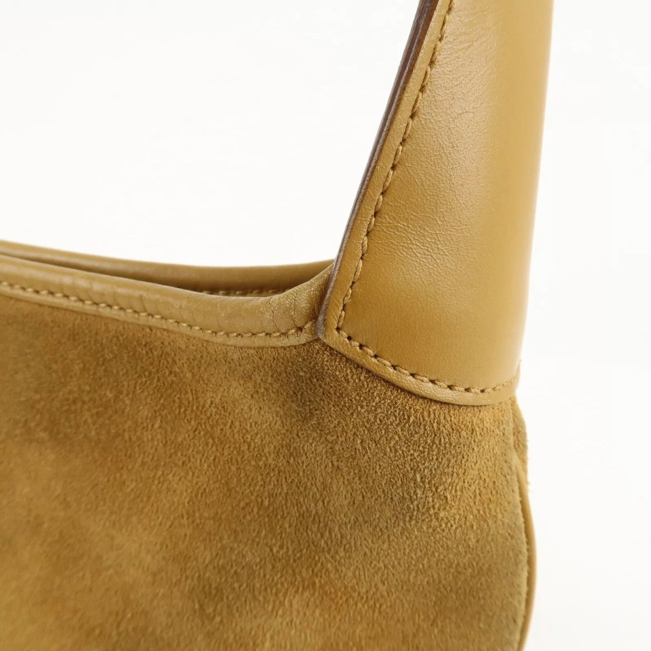 GUCCI Bamboo Suede Leather Shoulder Bag