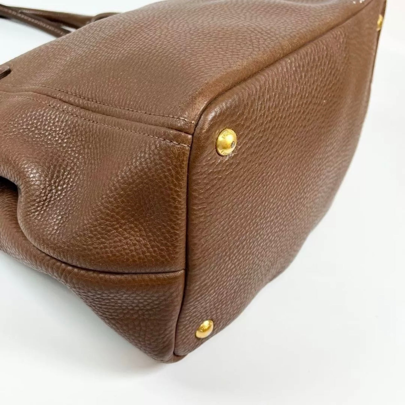 PRADA Brown Leather Tote Bag