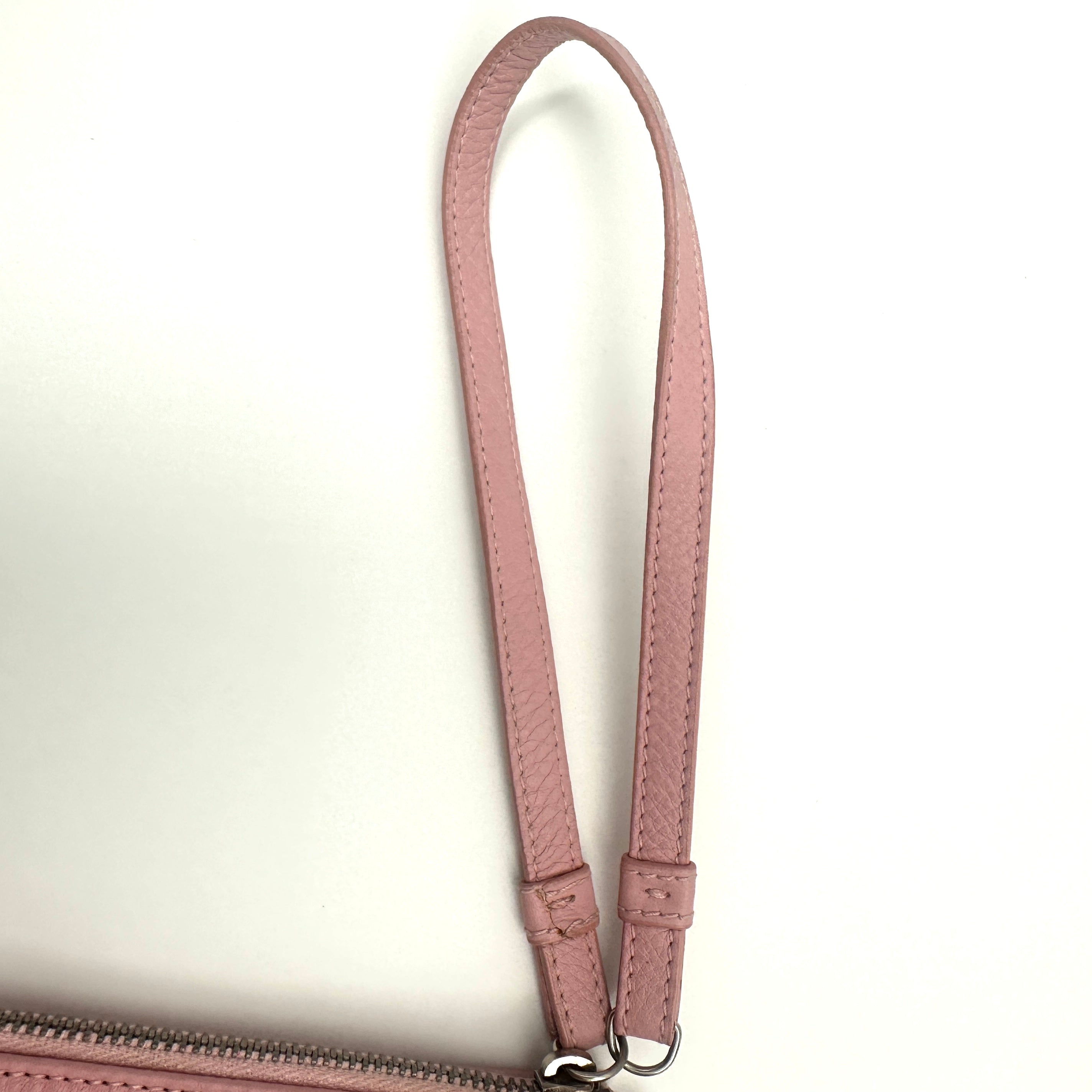 CD Pouch Clutch Oblique Canvas Brown Pink