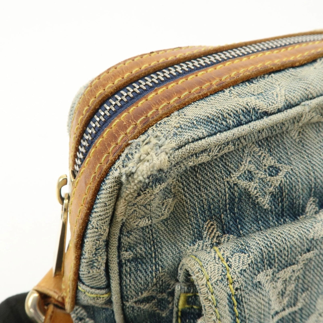 Louis Vuitton Monogram Denim Camera Bag Shoulder Bag Blue