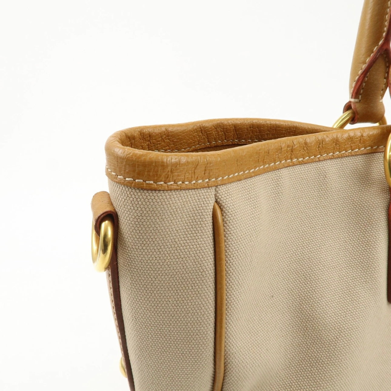 PRADA Leather Canvas shoulder& hand bag