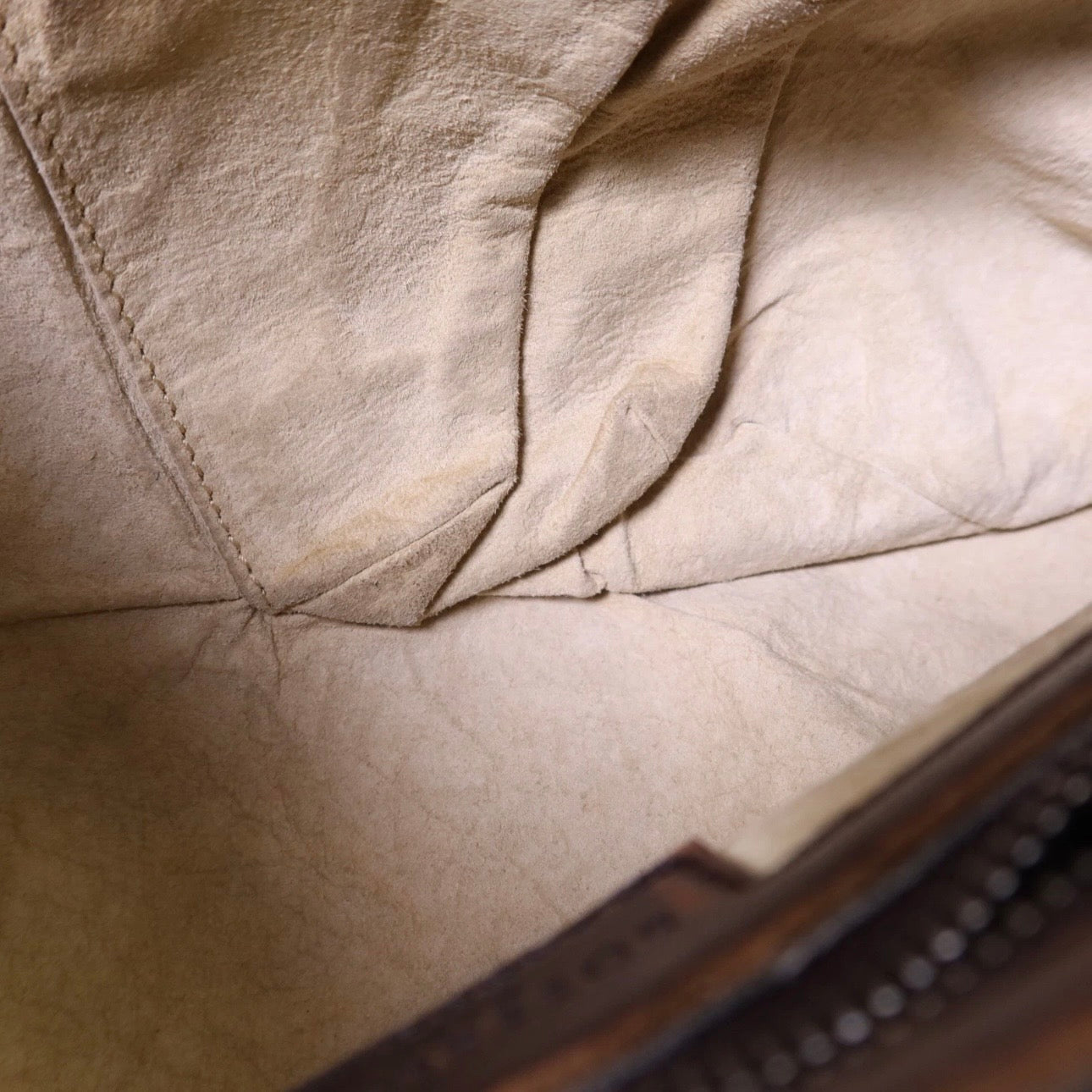 BOTTEGA VENETA BV Hobo Bag Handbag Lambskin Leather Brown