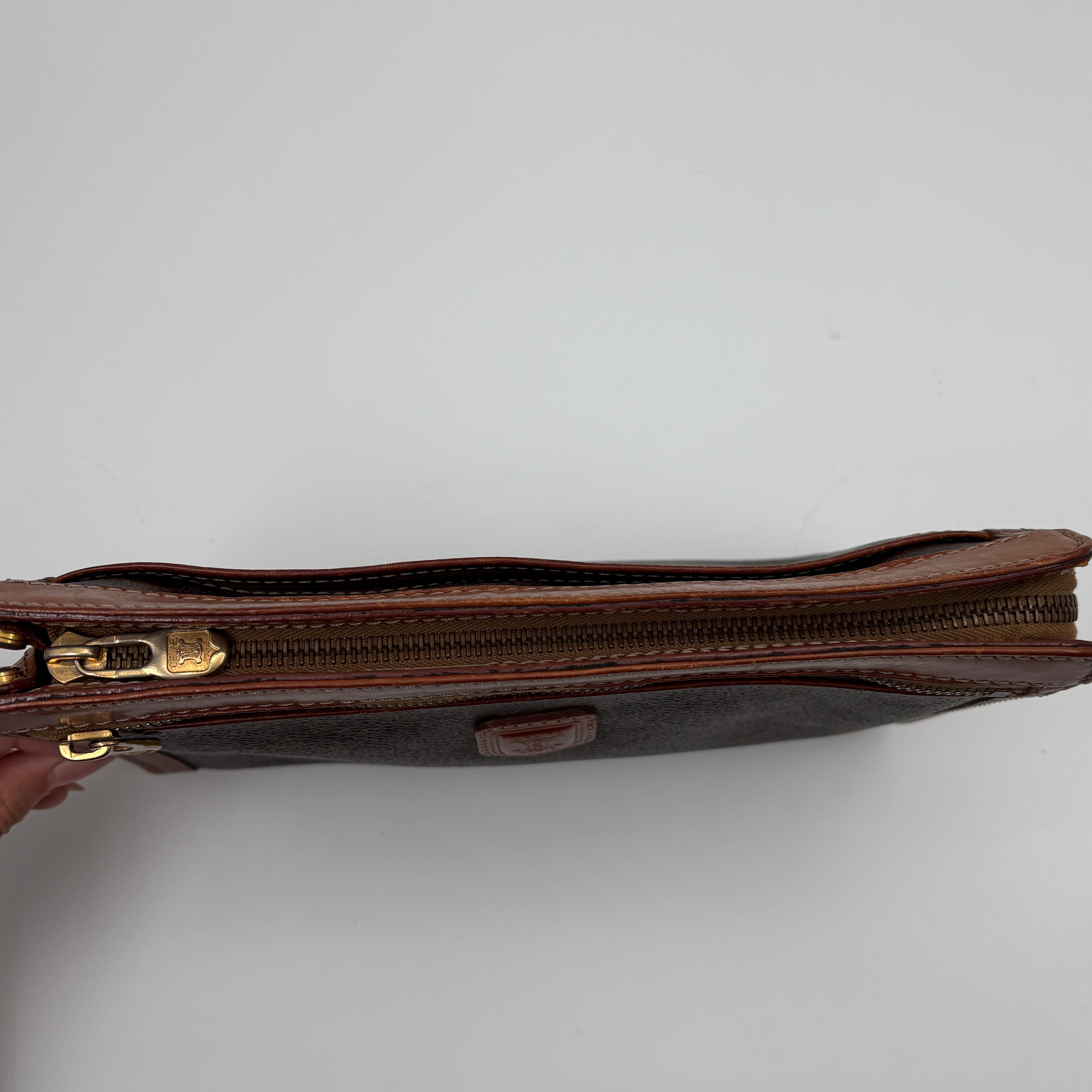 Celine Macadam brown clutch