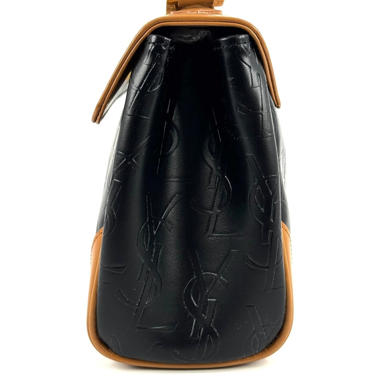Yves Saint Laurent Leather Hand Bag black brown- Vintage YSL