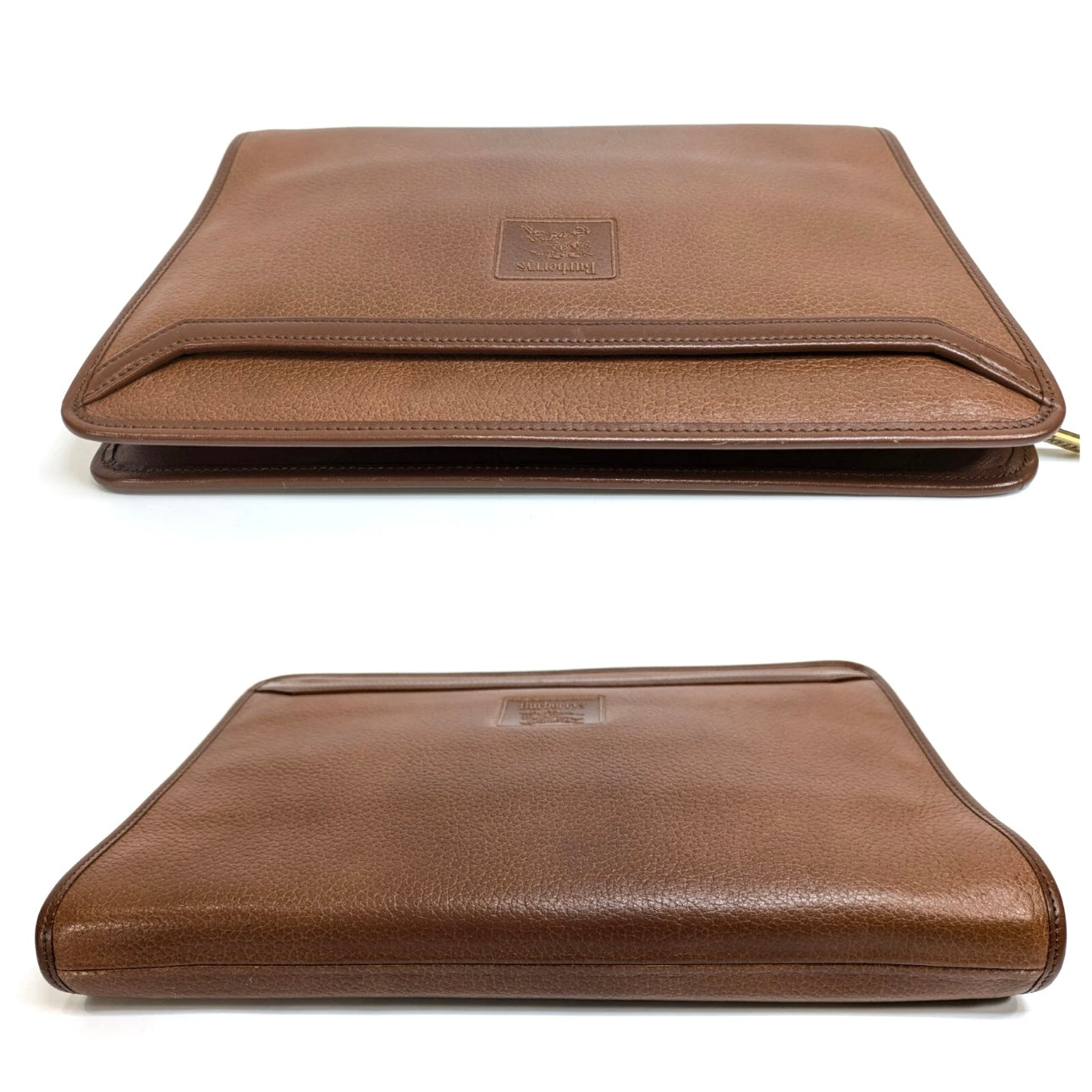 Burberrys Vintage Clutch Bag- Brown leather