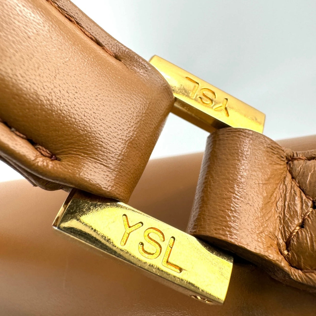 Yves Saint Laurent Leather Hand Bag black brown- Vintage YSL