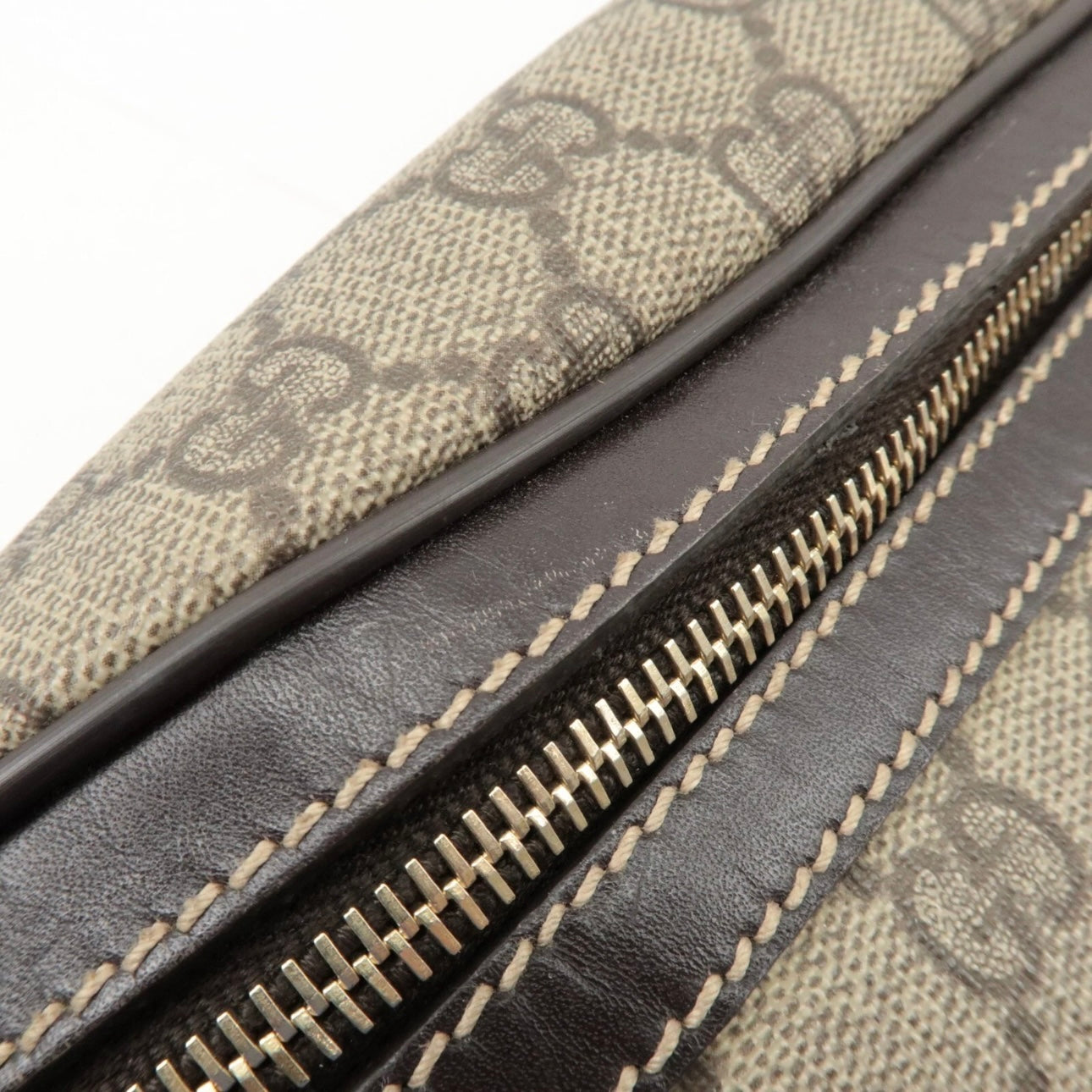 GUCCI GG Supreme Leather Crossbody/ Belt Bag- Beige Brown