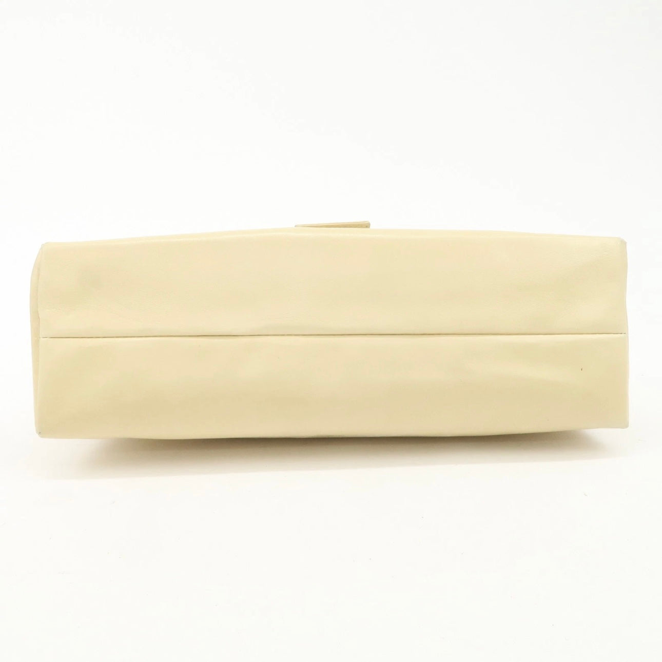 FENDI Leather Shoulder Bag Bag Beige Silver