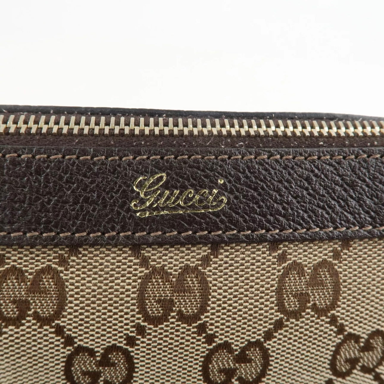 Gucci Abbey GG Canvas Leather Tote Bag