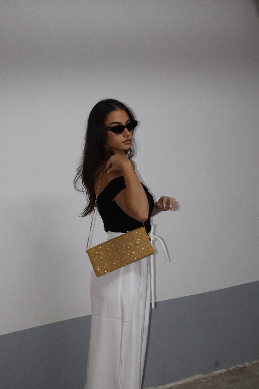 Christian Dior Leather Chain Shoulder Bag
