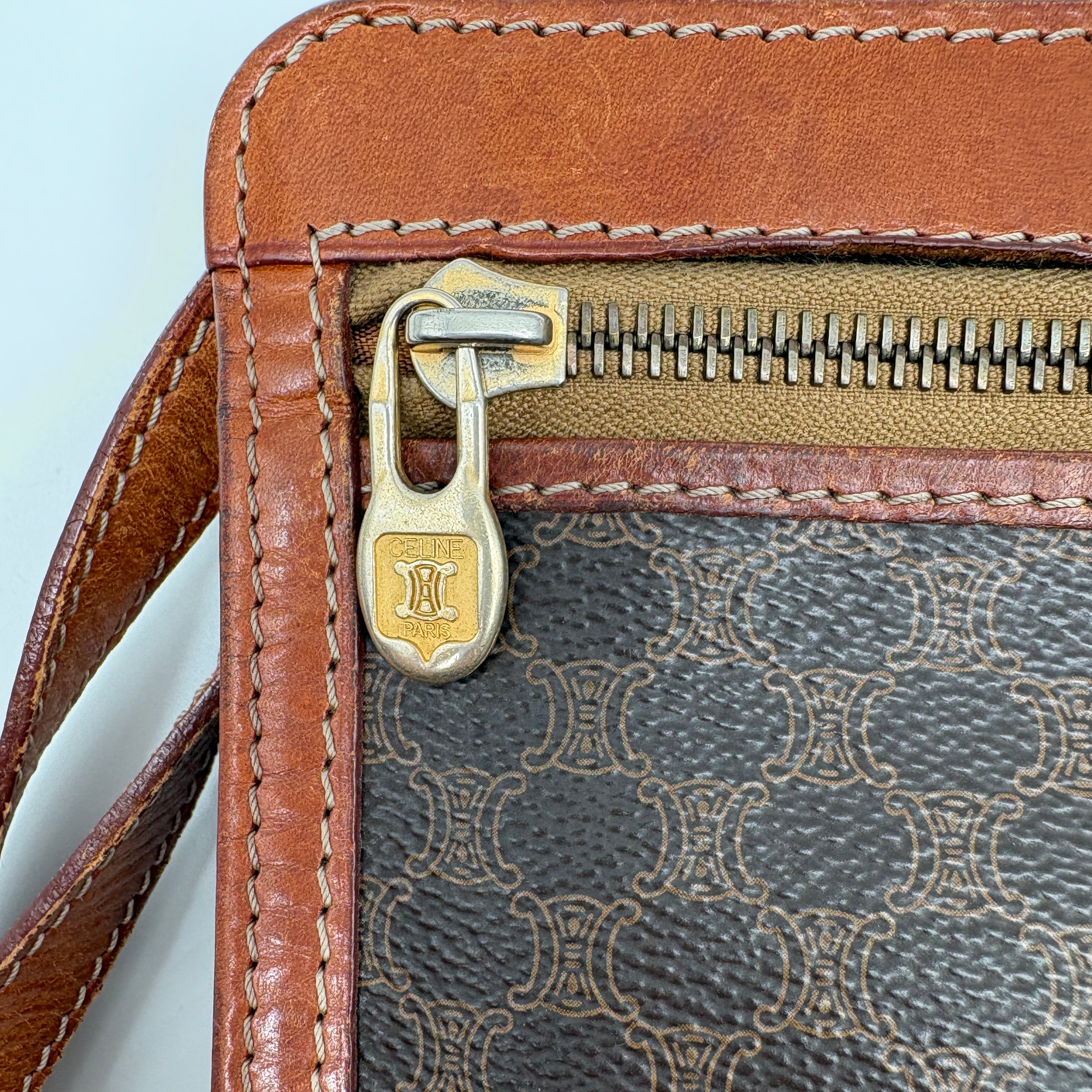 Celine Macadam brown clutch