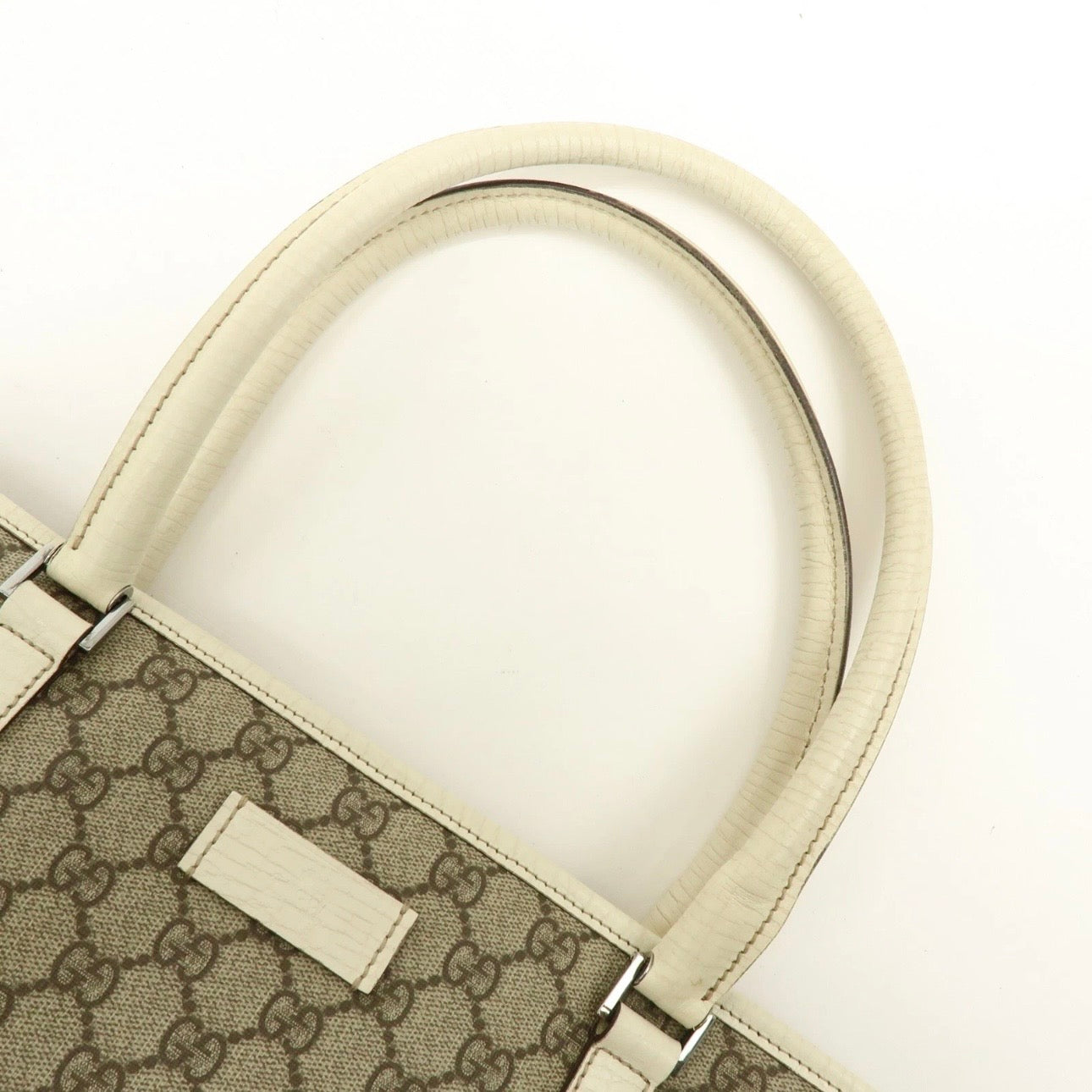 GUCCI GG Canvas Leather Shoulder Bag Tote Bag