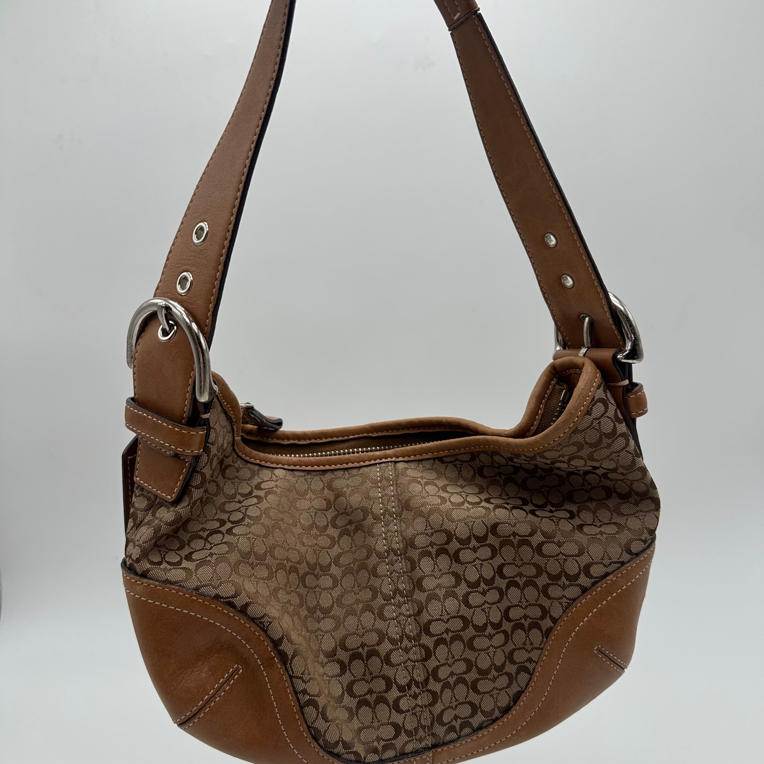 Coach Signature brown shoulder bag