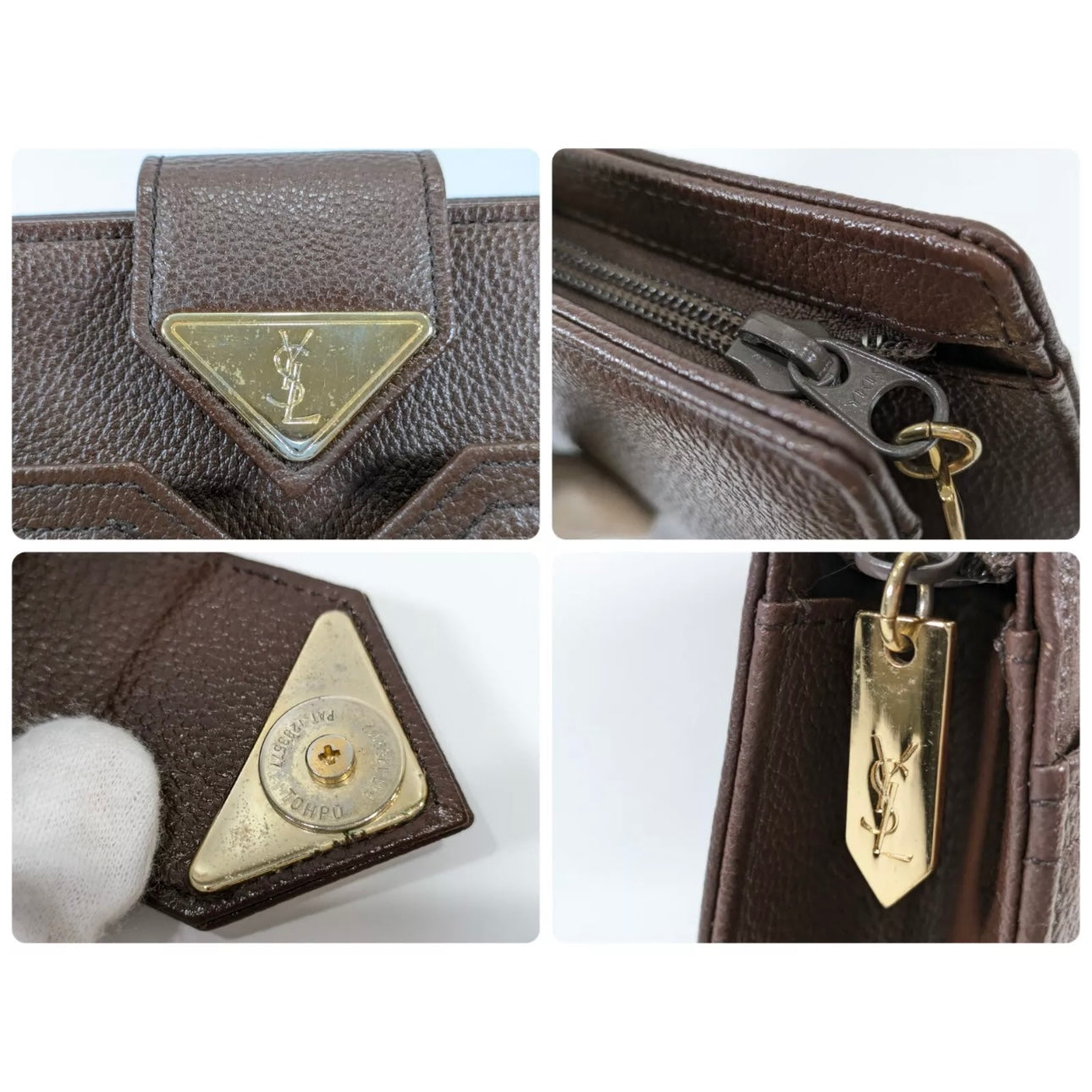 Yves Saint Laurent clutch leather