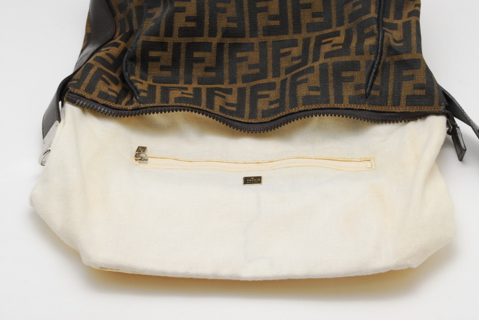 Fendi Zucca Vanity Bag Brown Vintage Handbag