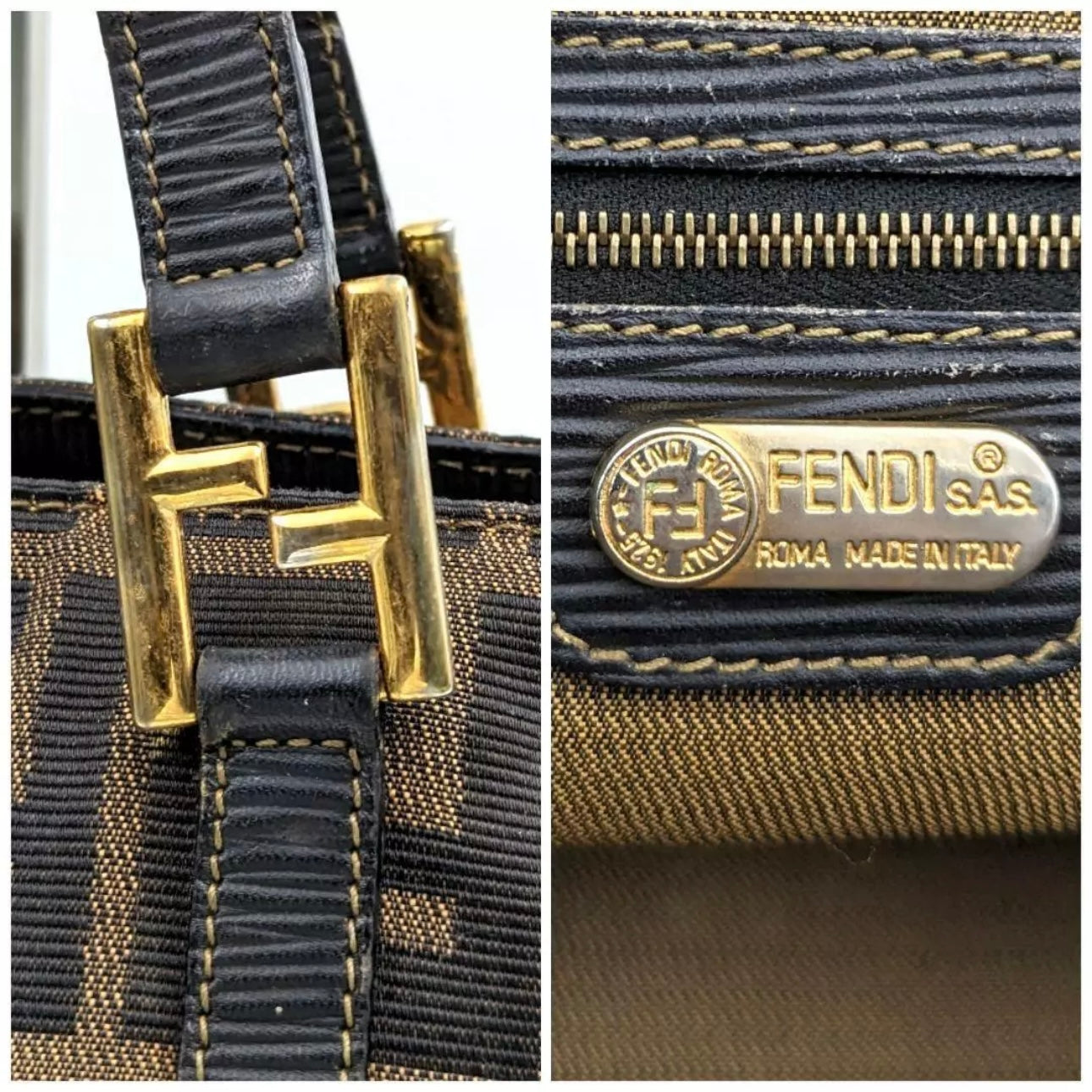 FENDI Zucca Pattern Handbag