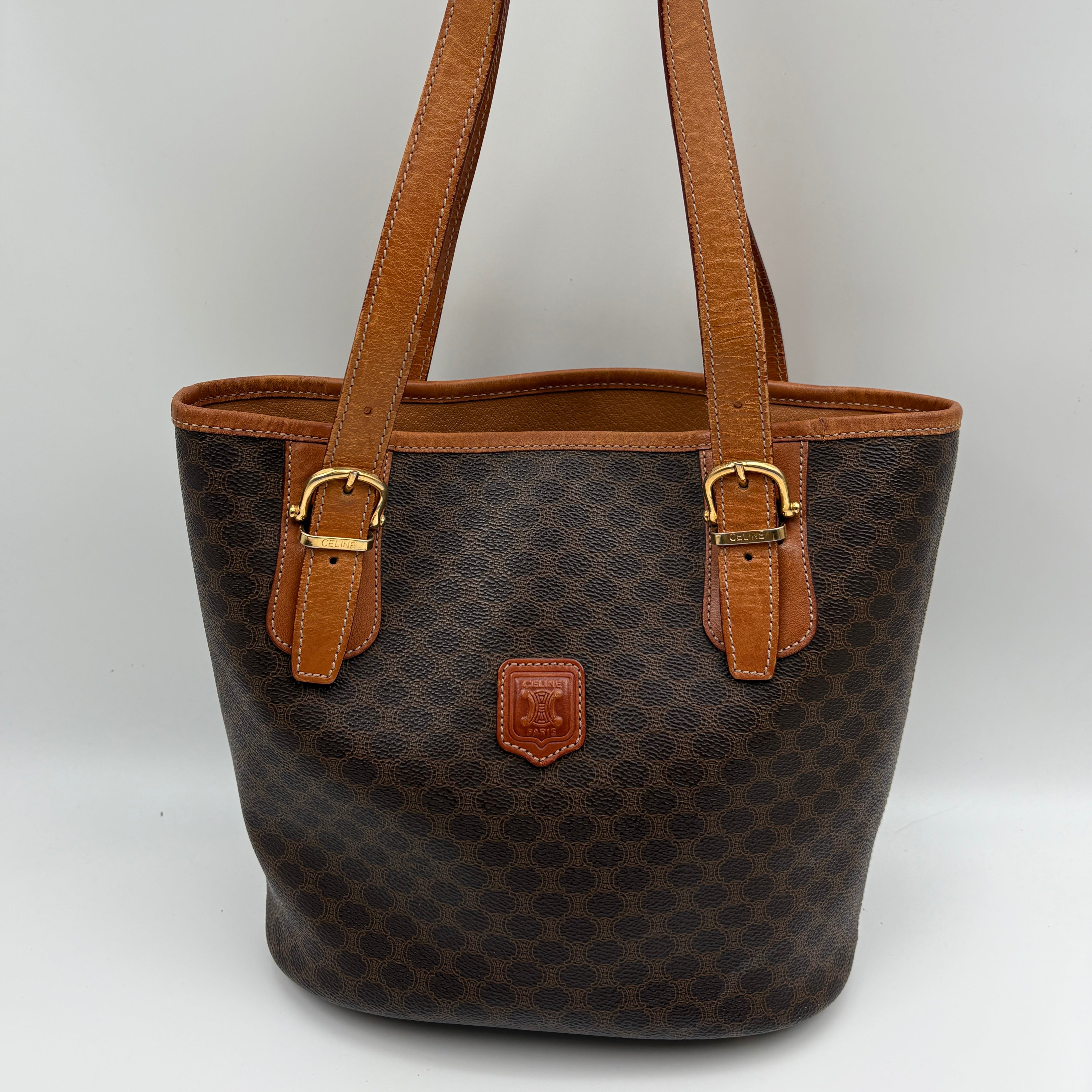 Bucket Tote Bag Macadam Pattern Triomphe