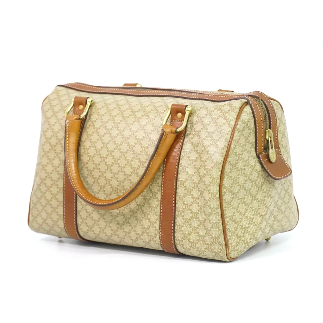 Macadam PVC Boston Handbag Beige
