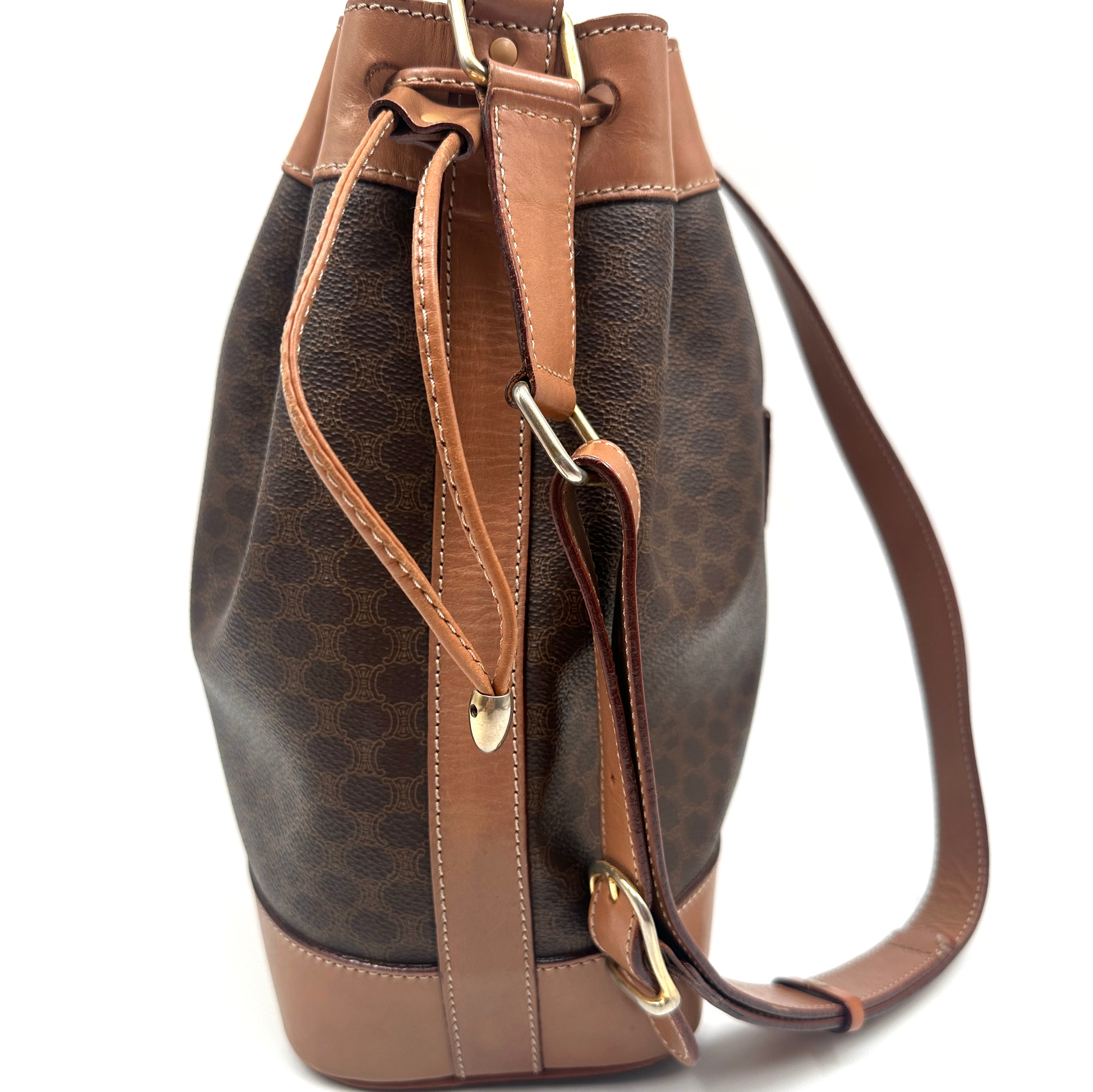 Shoulder Bag Macadam Leather Brown