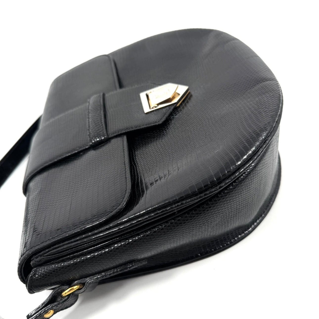 Yves Saint Laurent Shoulder Bag Leather Black Vintage YSL