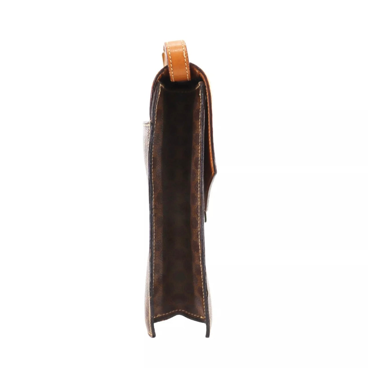Macadam Pattern Shoulder Bag & Pouch Brown