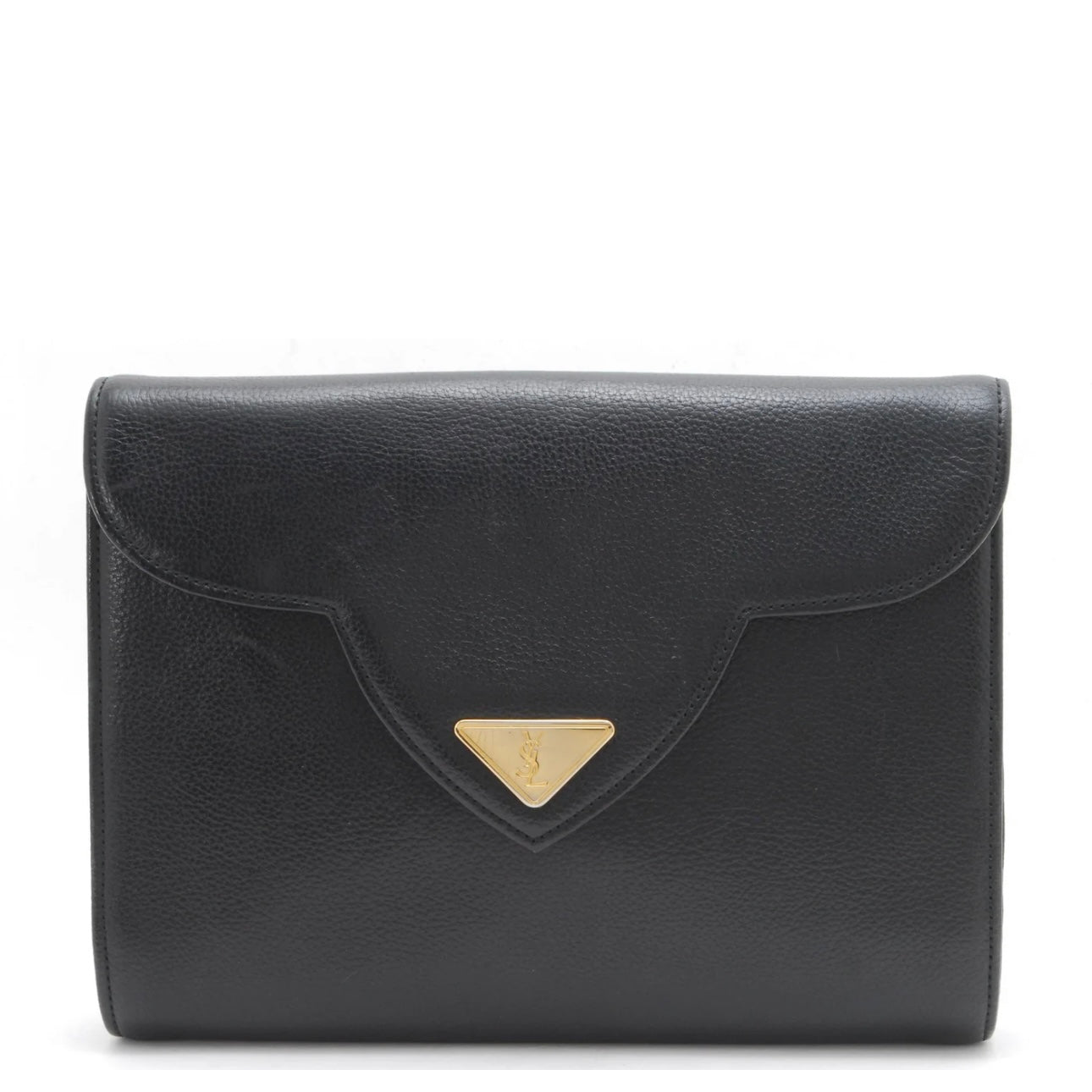 Saint Laurent Yves Clutch Bag - Black, Leather