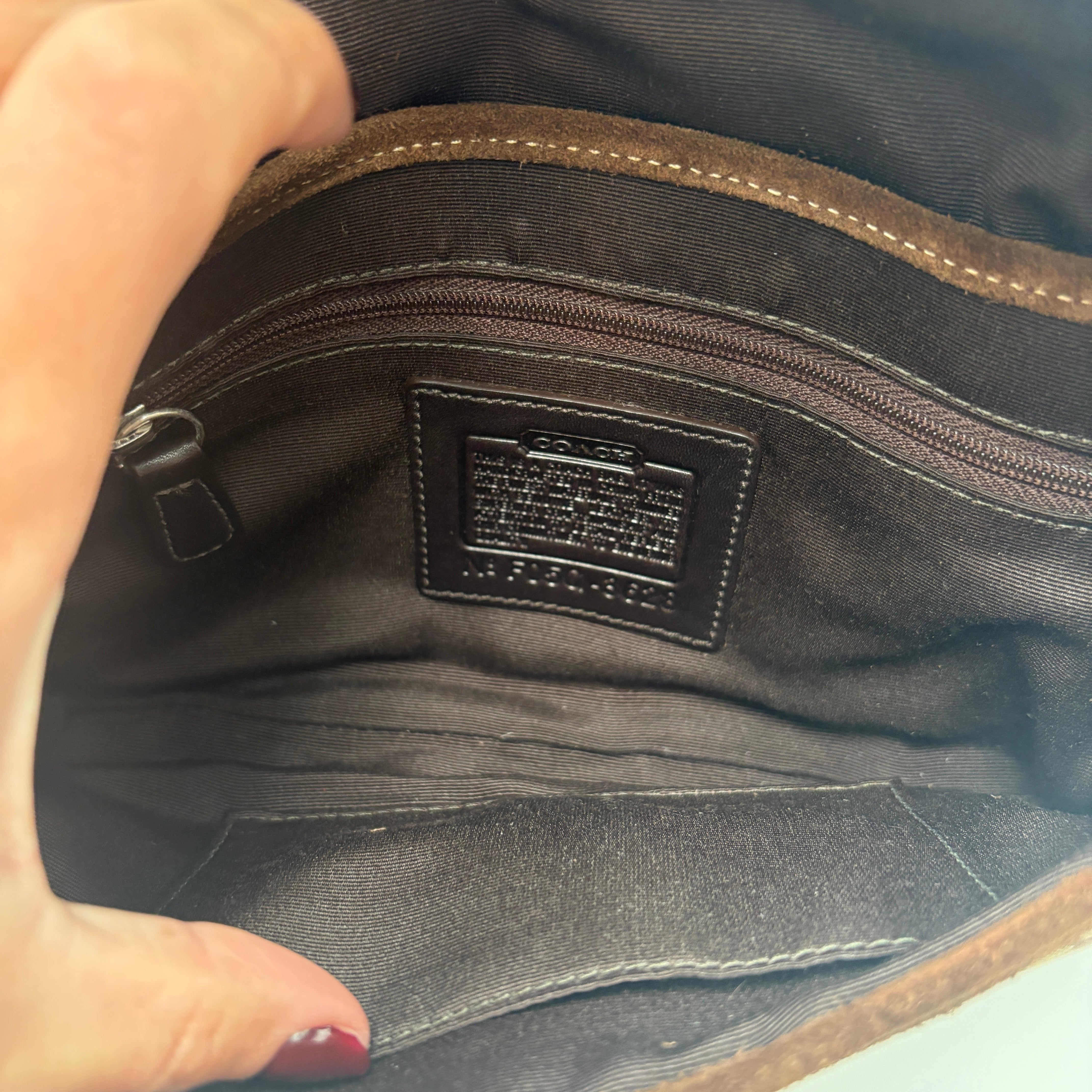 Coach Signature Suede Bag