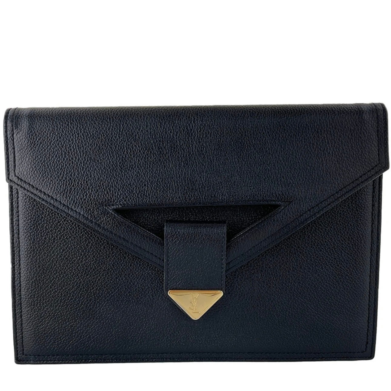 Saint Laurent Clutch Bag - Black, Leather