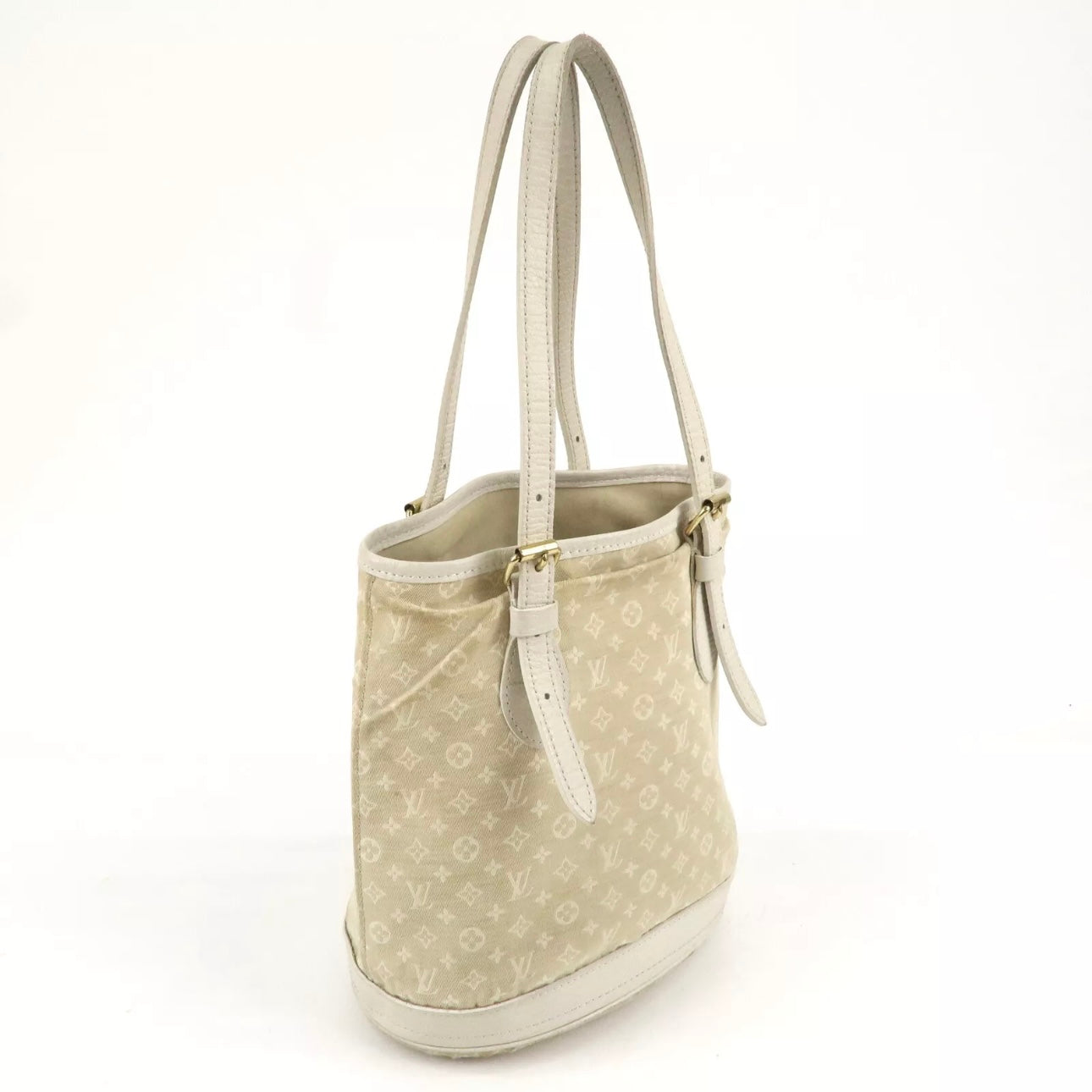 Louis Vuitton Monogram Mini Lin Bucket PM Hand Bag
