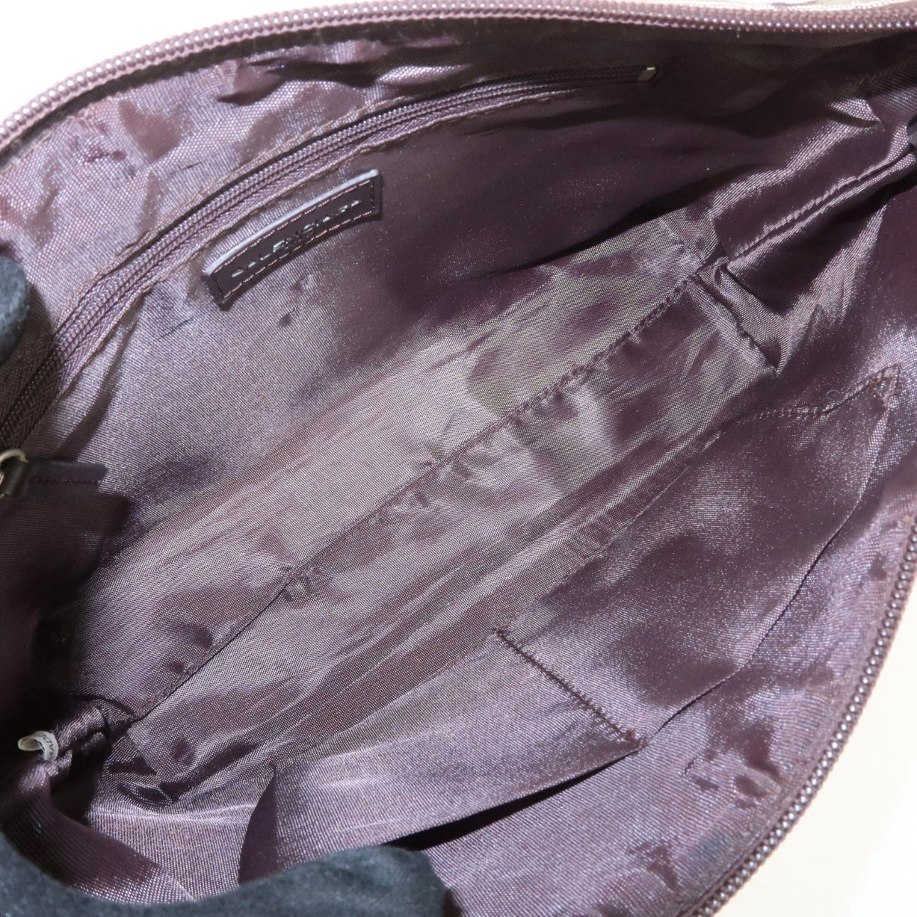 BALENCIAGA Leather Canvas Shoulder Bag