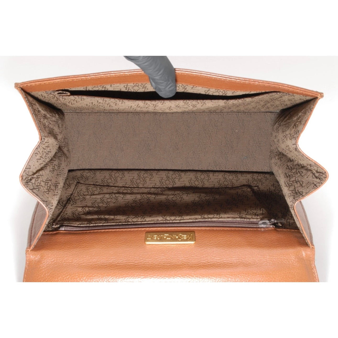 Saint Laurent Stitch Cassandra Handbag - Brown, Leather