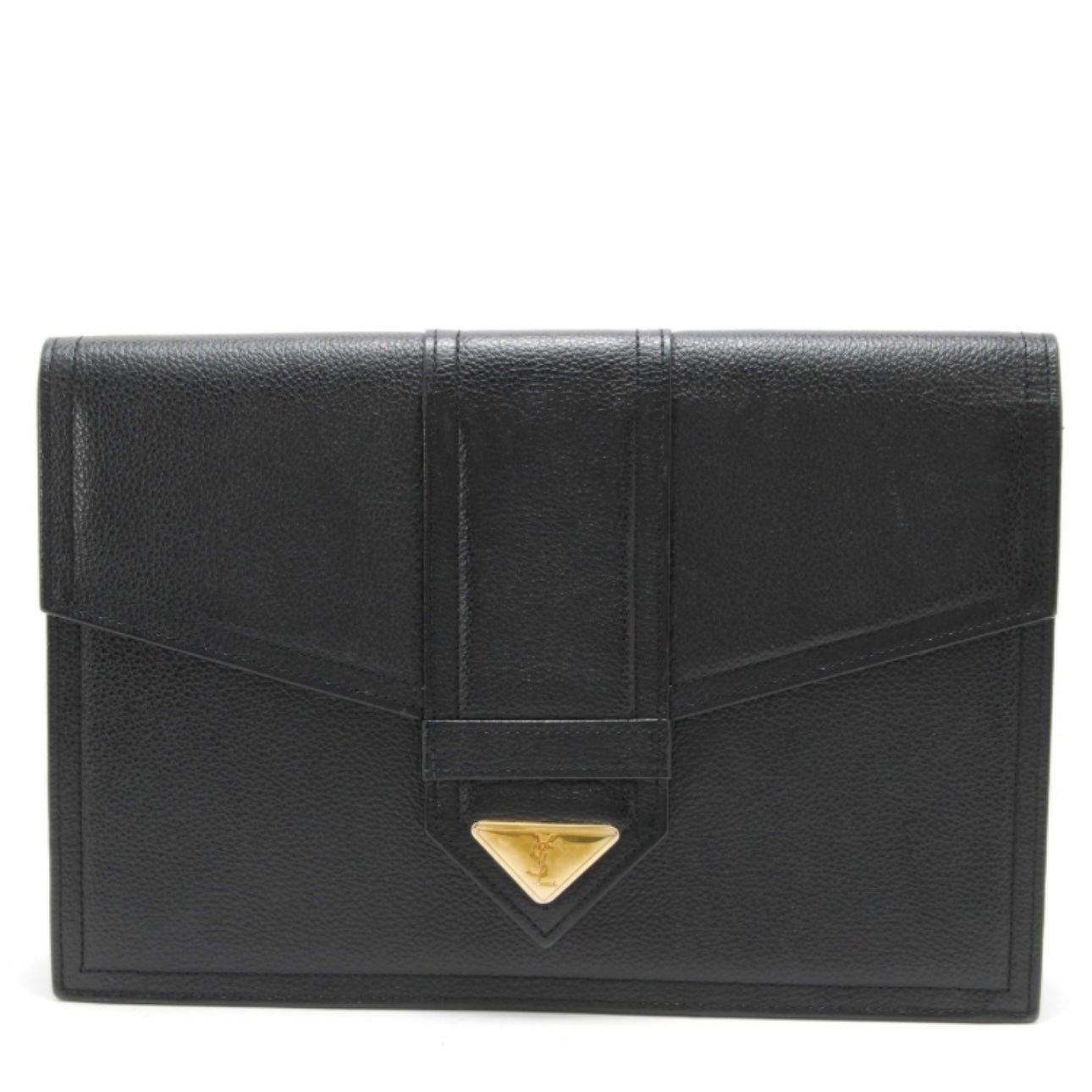 Saint Laurent YSL Clutch - Black, Leather