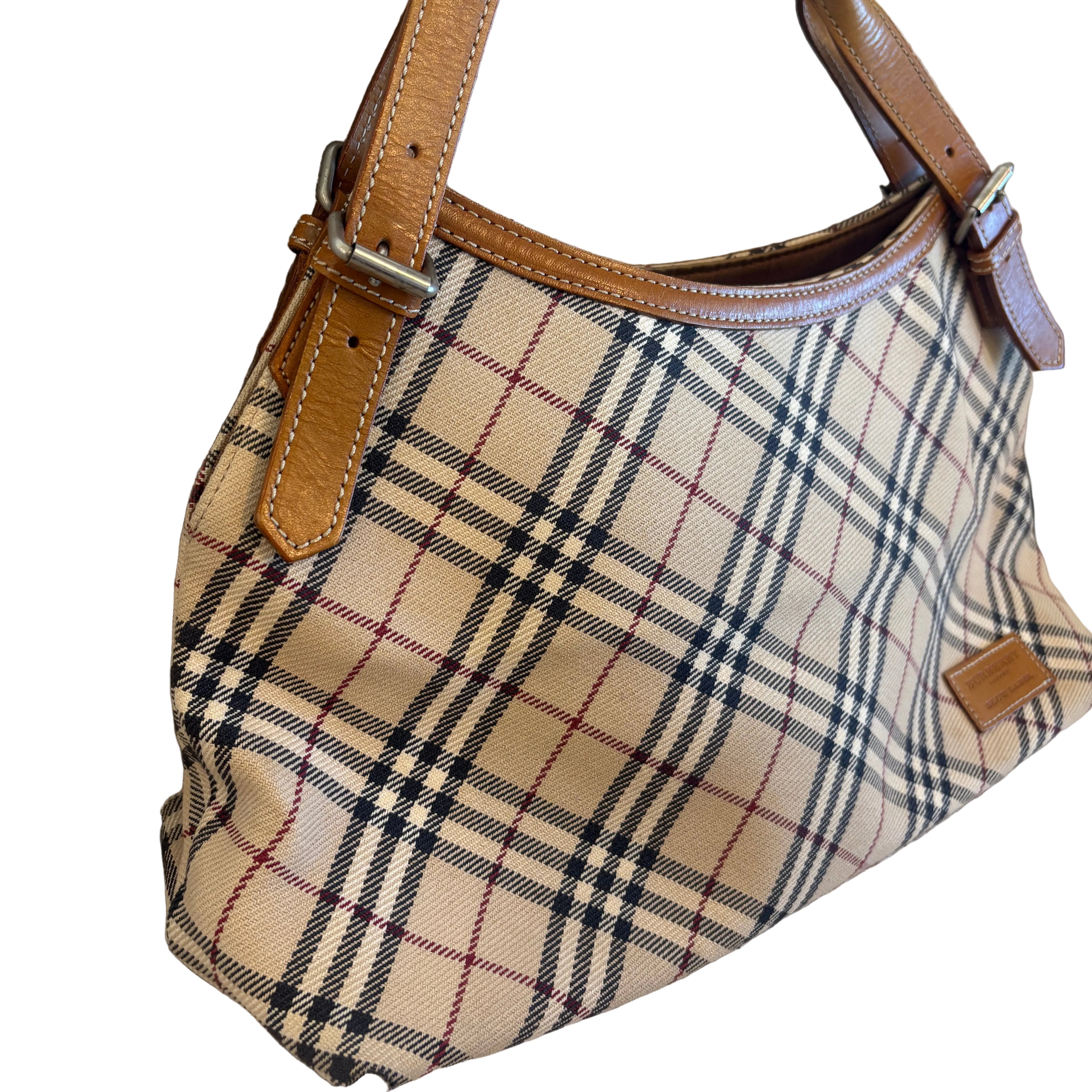 Burberry plaid nove shoulder bag