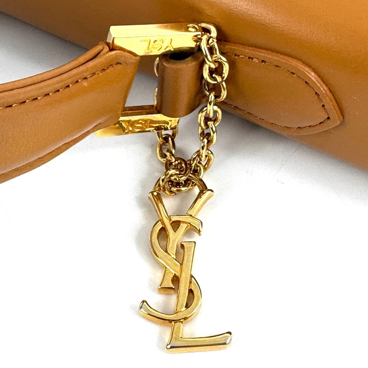 Yves Saint Laurent Leather Hand Bag black brown- Vintage YSL