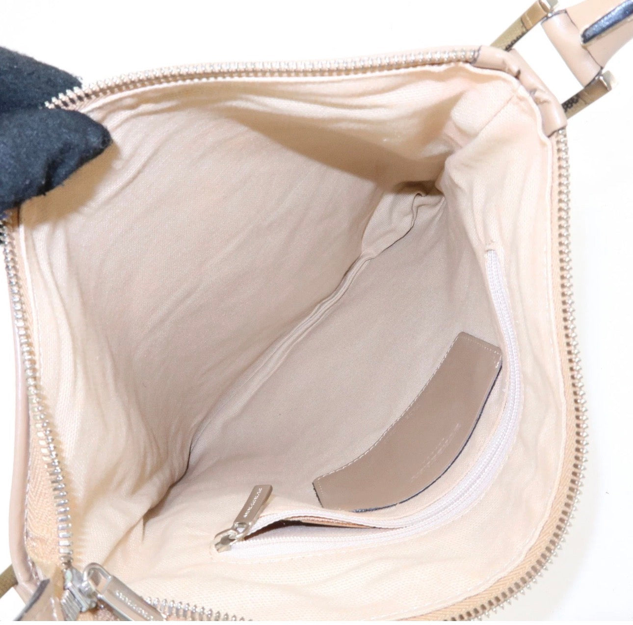 Burberry Nova Plaid Shoulder Bag - Beige, Canvas Leather