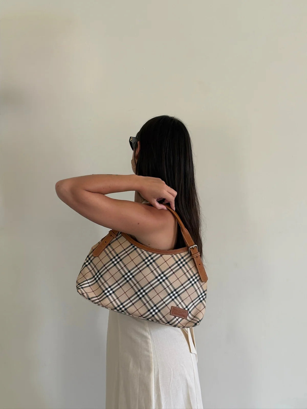Burberry plaid nove shoulder bag