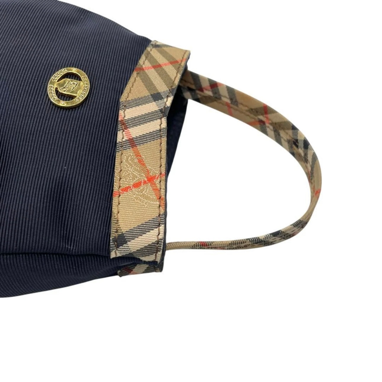 Burberry Mini Handbag- Canvas Nova Check Navy
