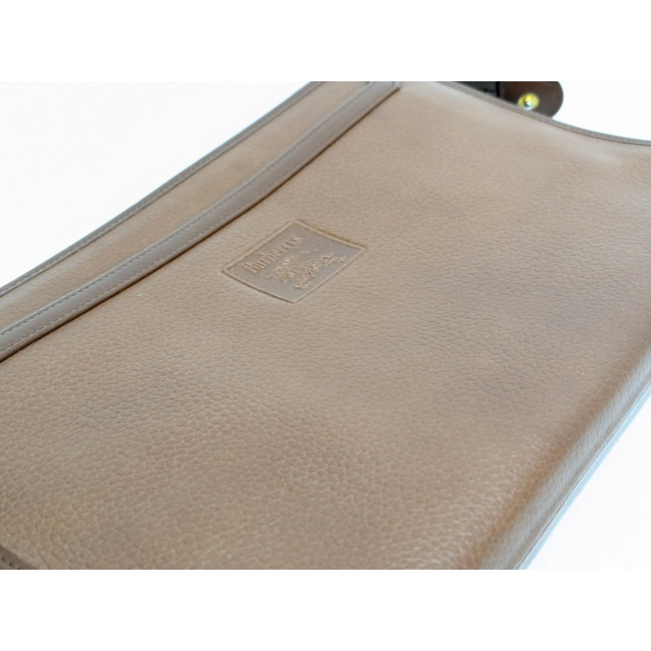 Burberrys Vintage Clutch Bag- Brown leather