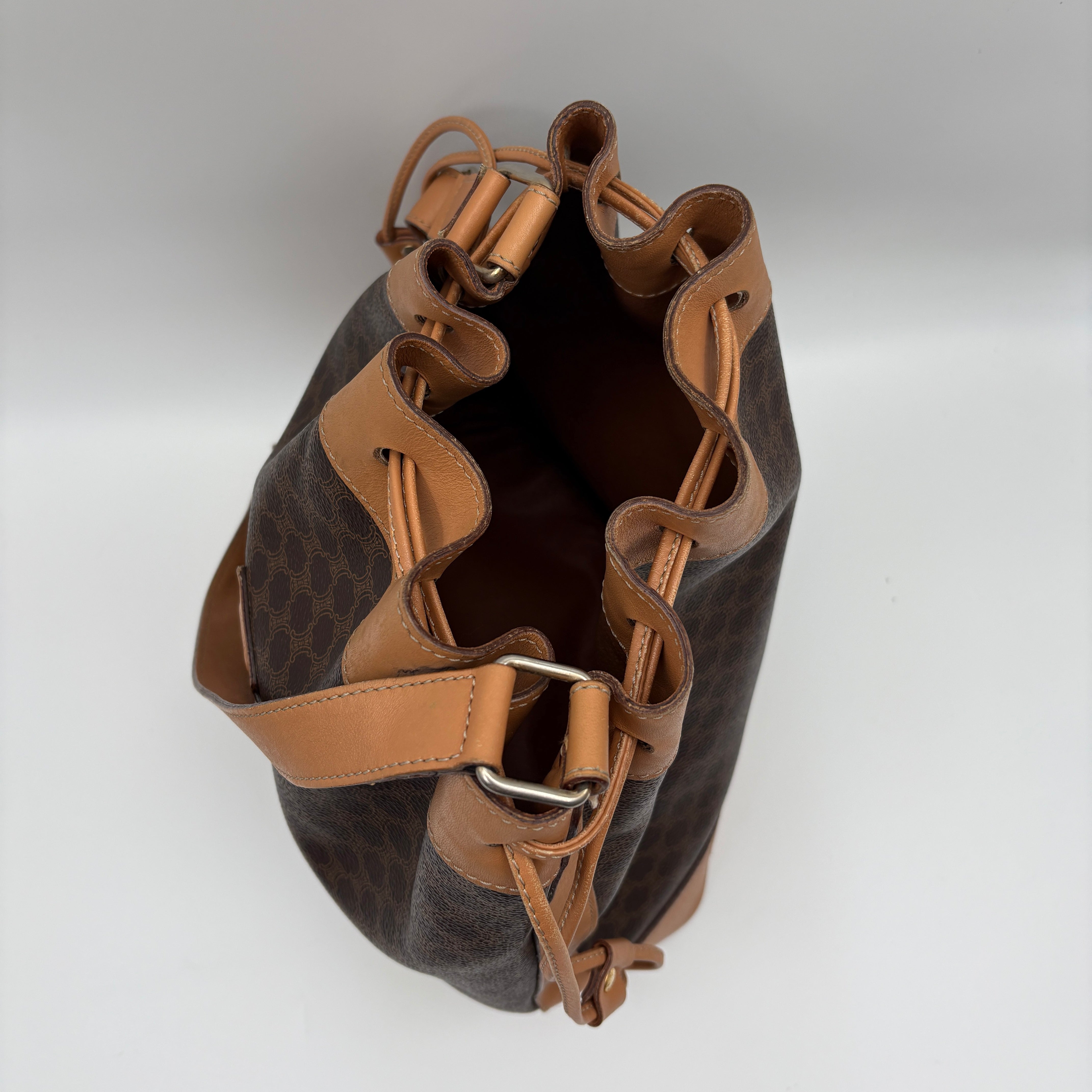 Macadam Triomphe Canvas Bucket Shoulder Bag