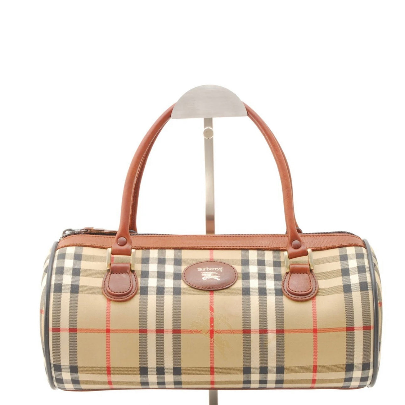 Burberry Nova Check Shadow Horse Shoulder Bag - Brown, Canvas