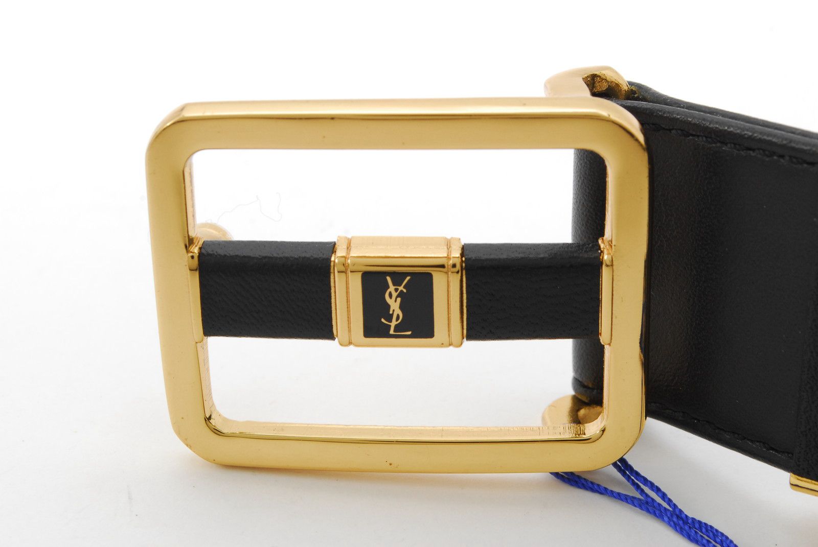 Saint Laurent Black Leather Belt