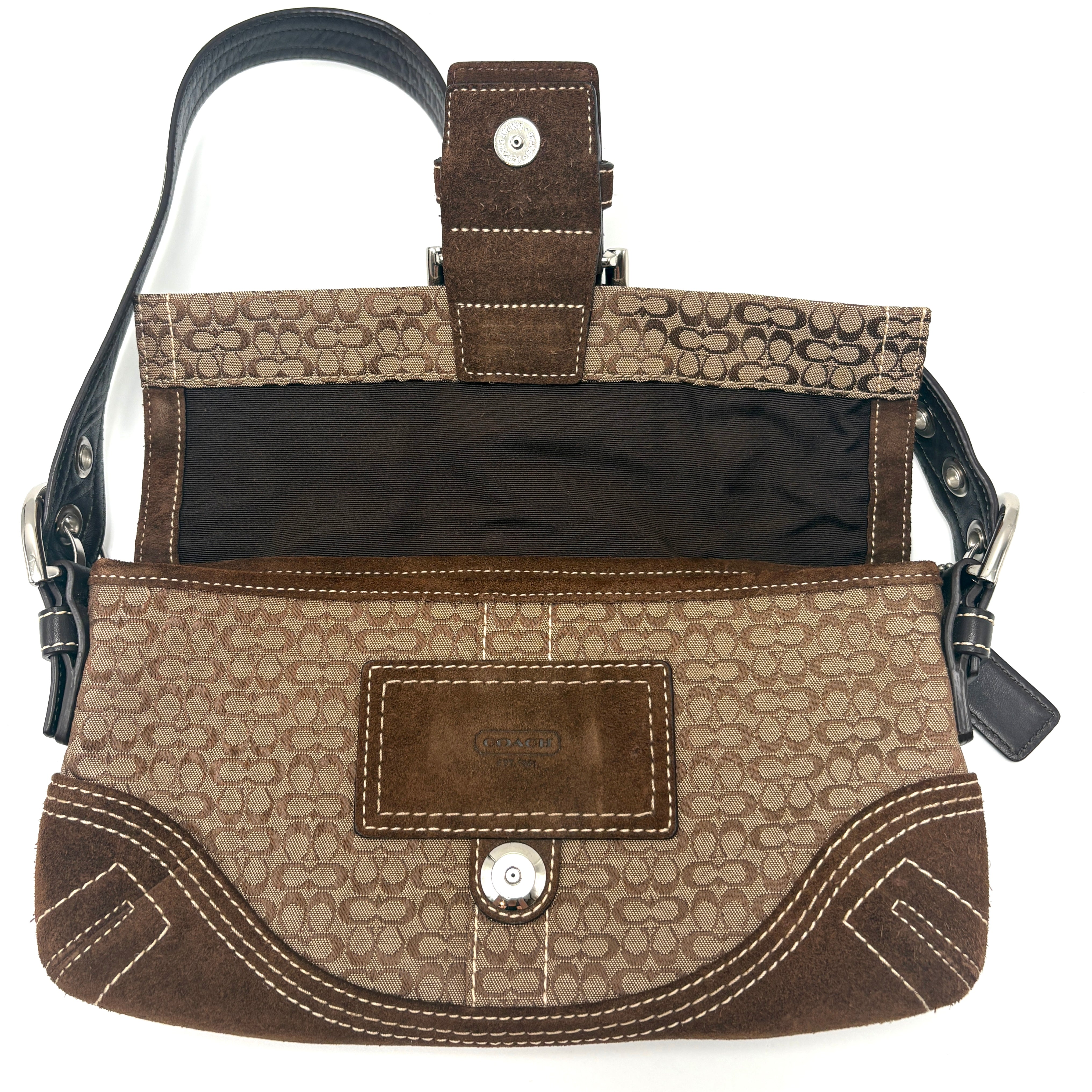 Coach Signature Suede Bag