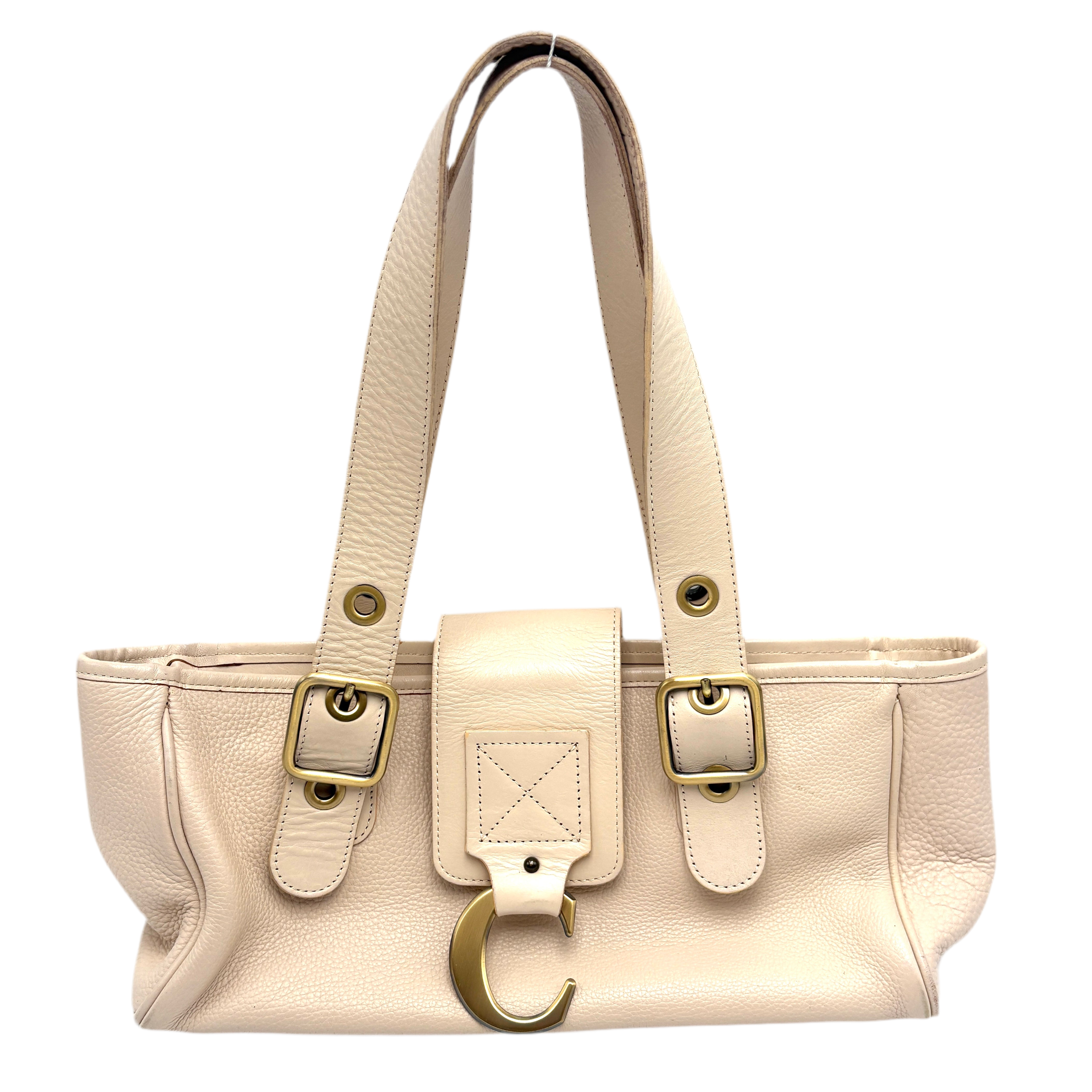 Chloe Tote Bag Leather Beige