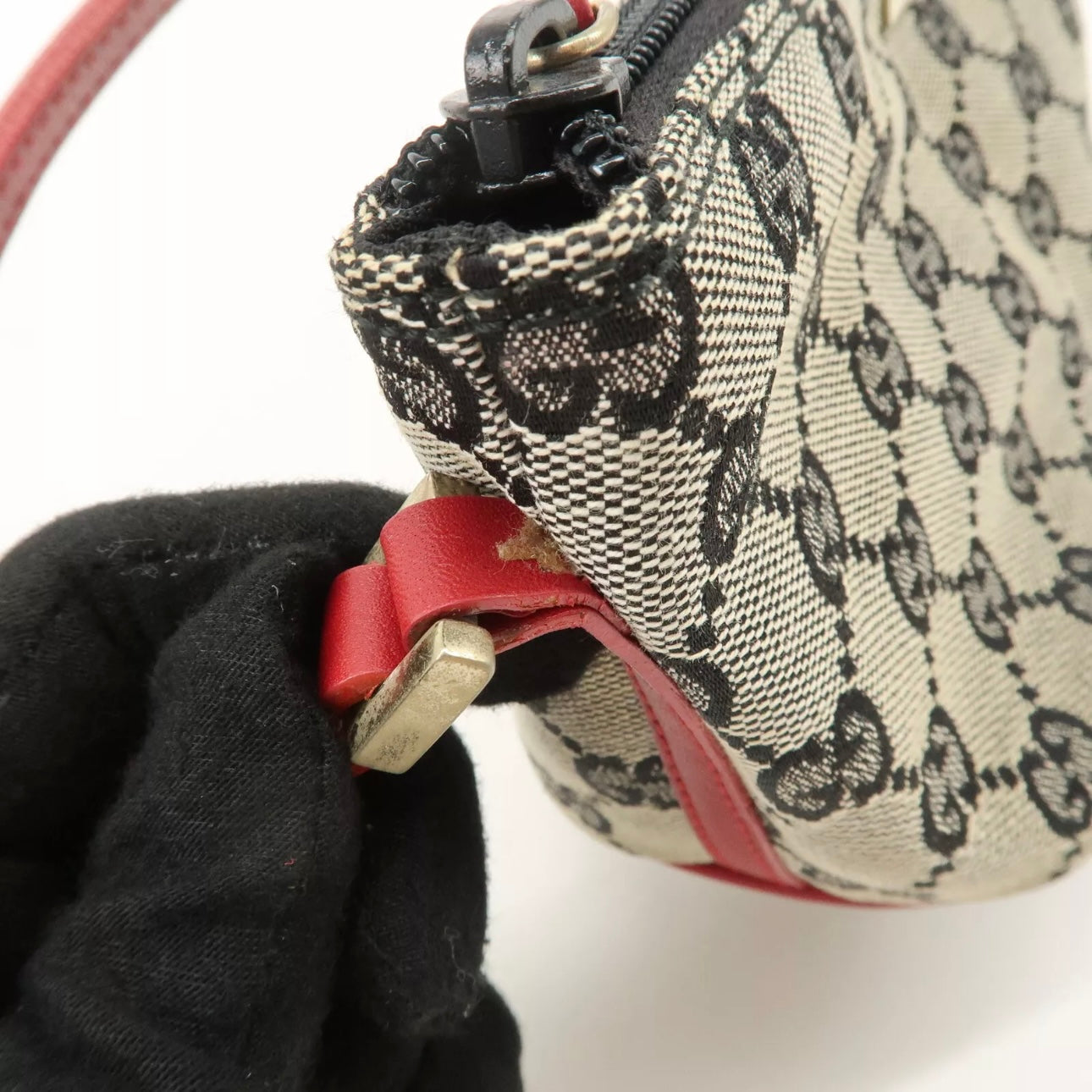 Boat Bag GG Canvas Leather Hand Bag Pouch